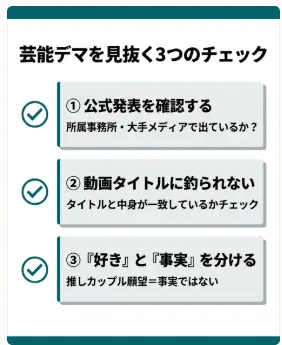 芸能デマを見抜くチェックリスト