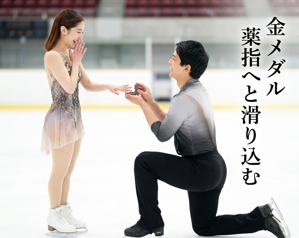 金メダル薬指へと滑り込む
